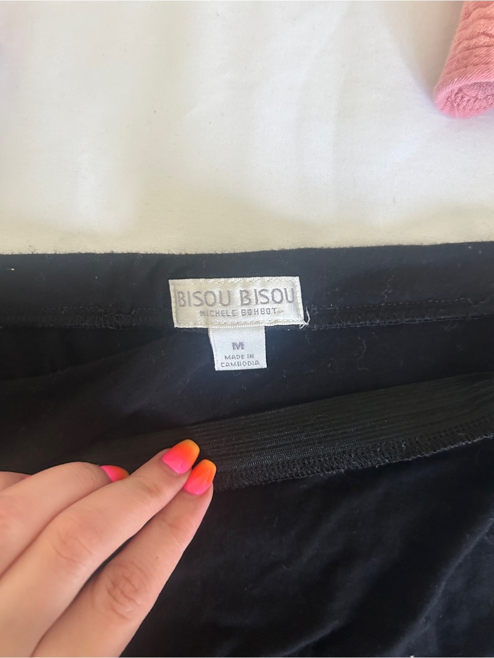 Bisou Bisou Black Skirt with Elastic Waistband